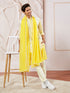 Men's Yellow Viscose Kurta Pyjama And Dupatta Set